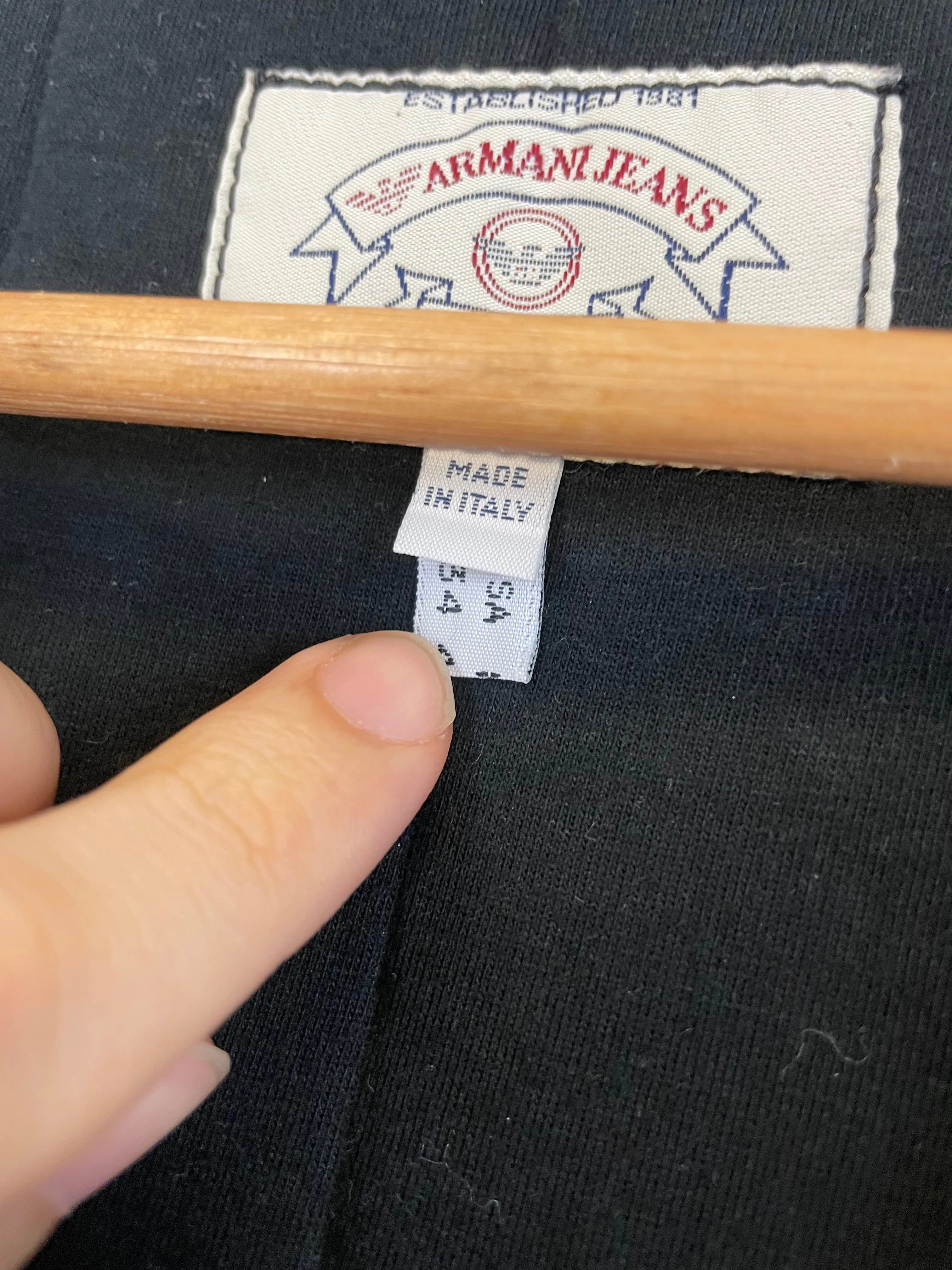 1993 Armani oversized cropped bomber jacket