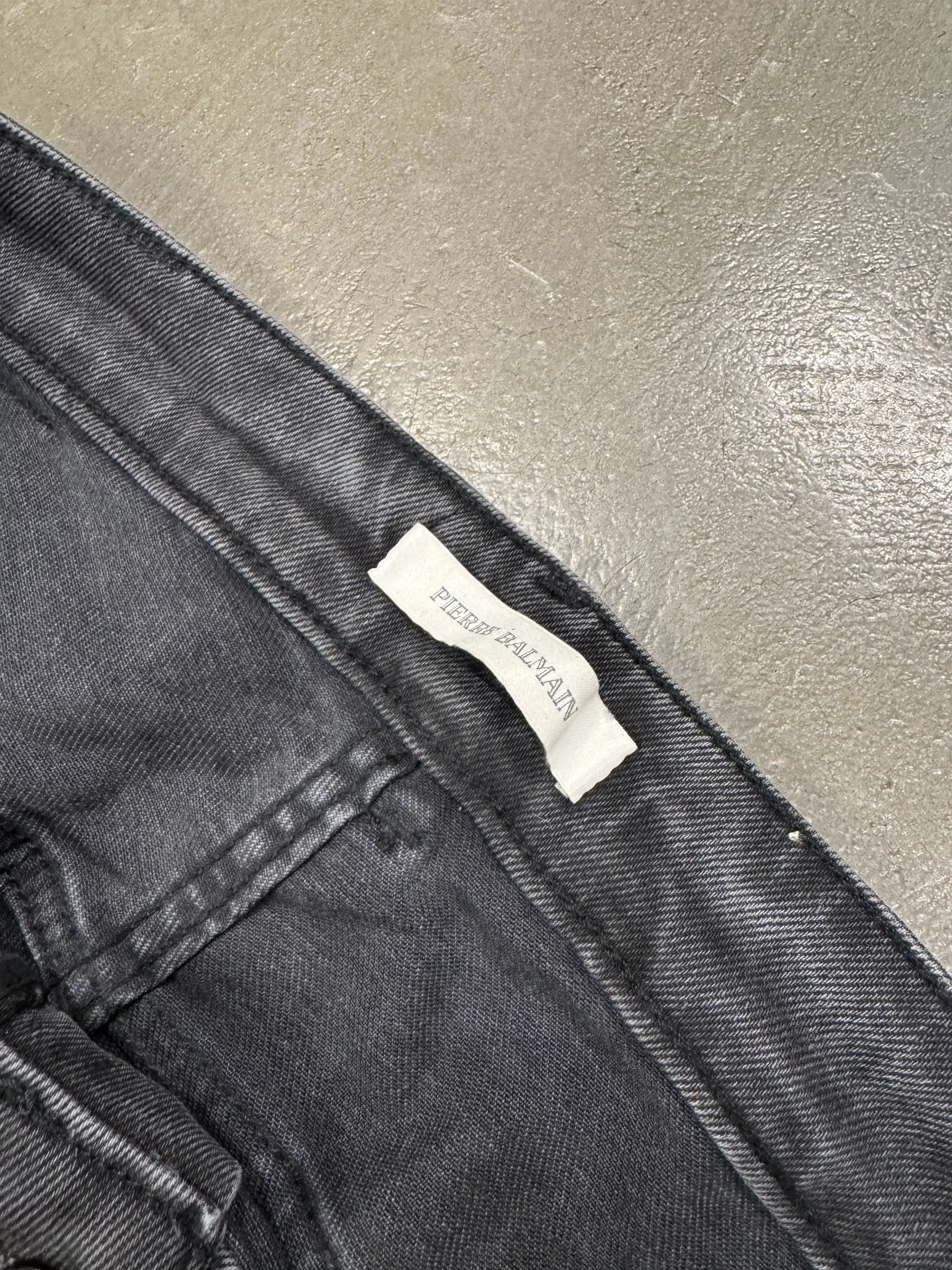 2010s Pierre Balmain biker zipper denim