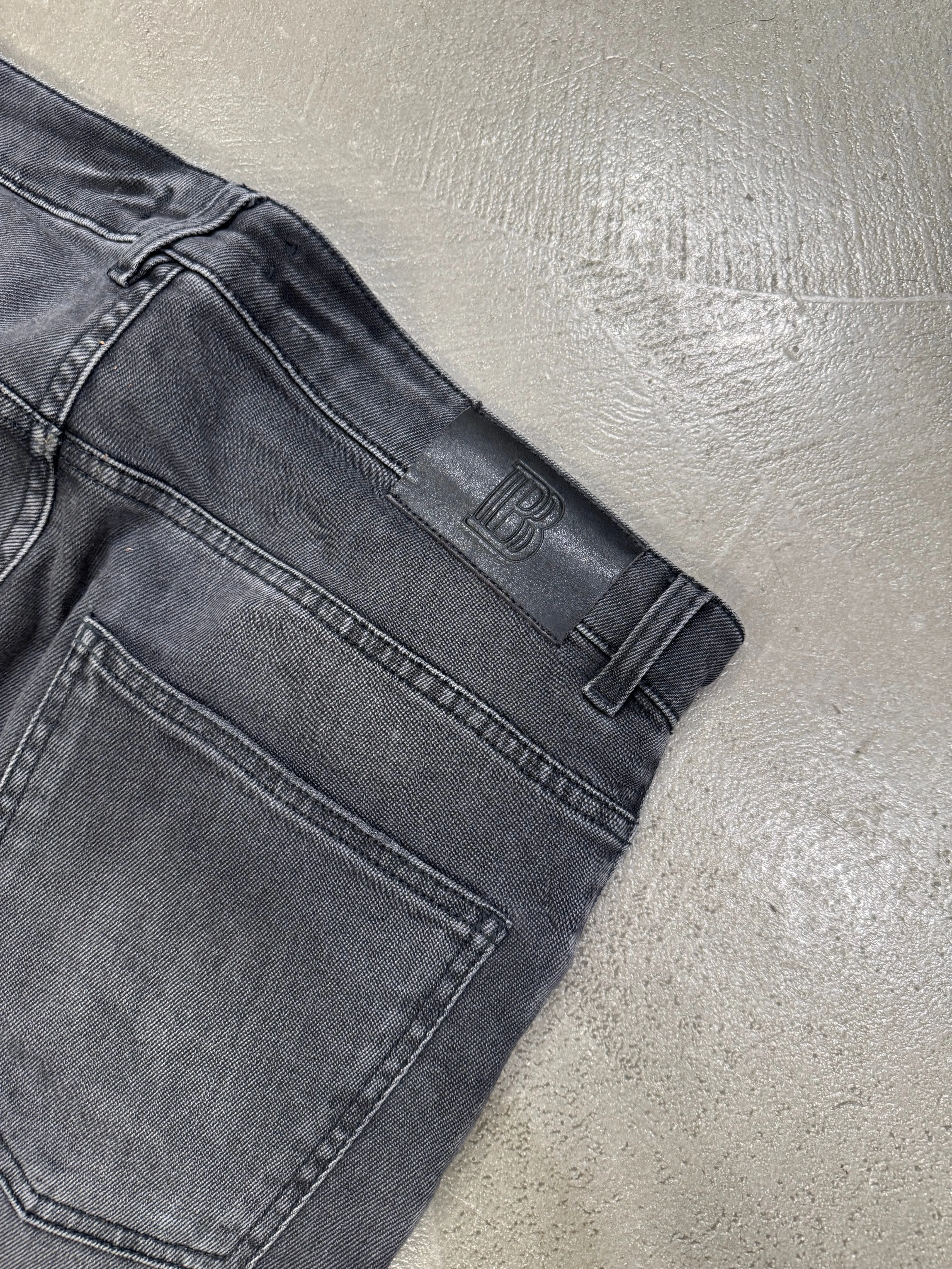2010s Pierre Balmain biker zipper denim