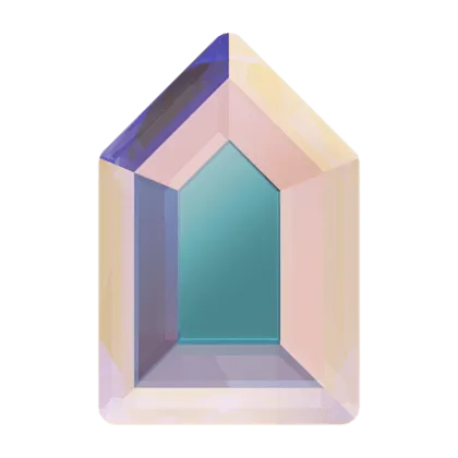 2774 Swarovski Flatback No Hotfix, Elongated Pentagon