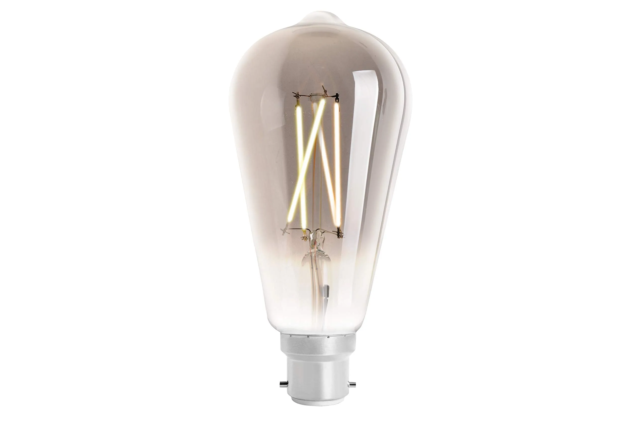 4lite WiZ Connected ST64 Smoky White WiFi LED Smart Bulb B22 Bayonet Cap