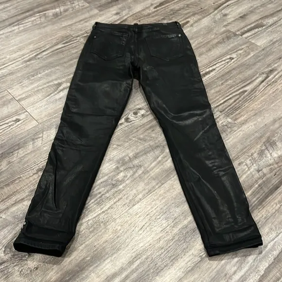 7 For All Mankind B(air) Ankle Skinny Coated Studded Jeans Size 26