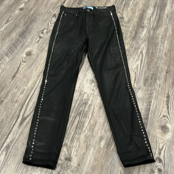 7 For All Mankind B(air) Ankle Skinny Coated Studded Jeans Size 26