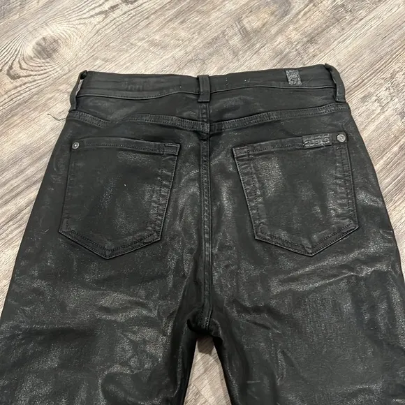 7 For All Mankind B(air) Ankle Skinny Coated Studded Jeans Size 26