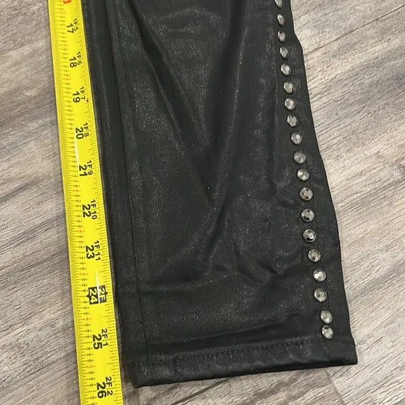 7 For All Mankind B(air) Ankle Skinny Coated Studded Jeans Size 26
