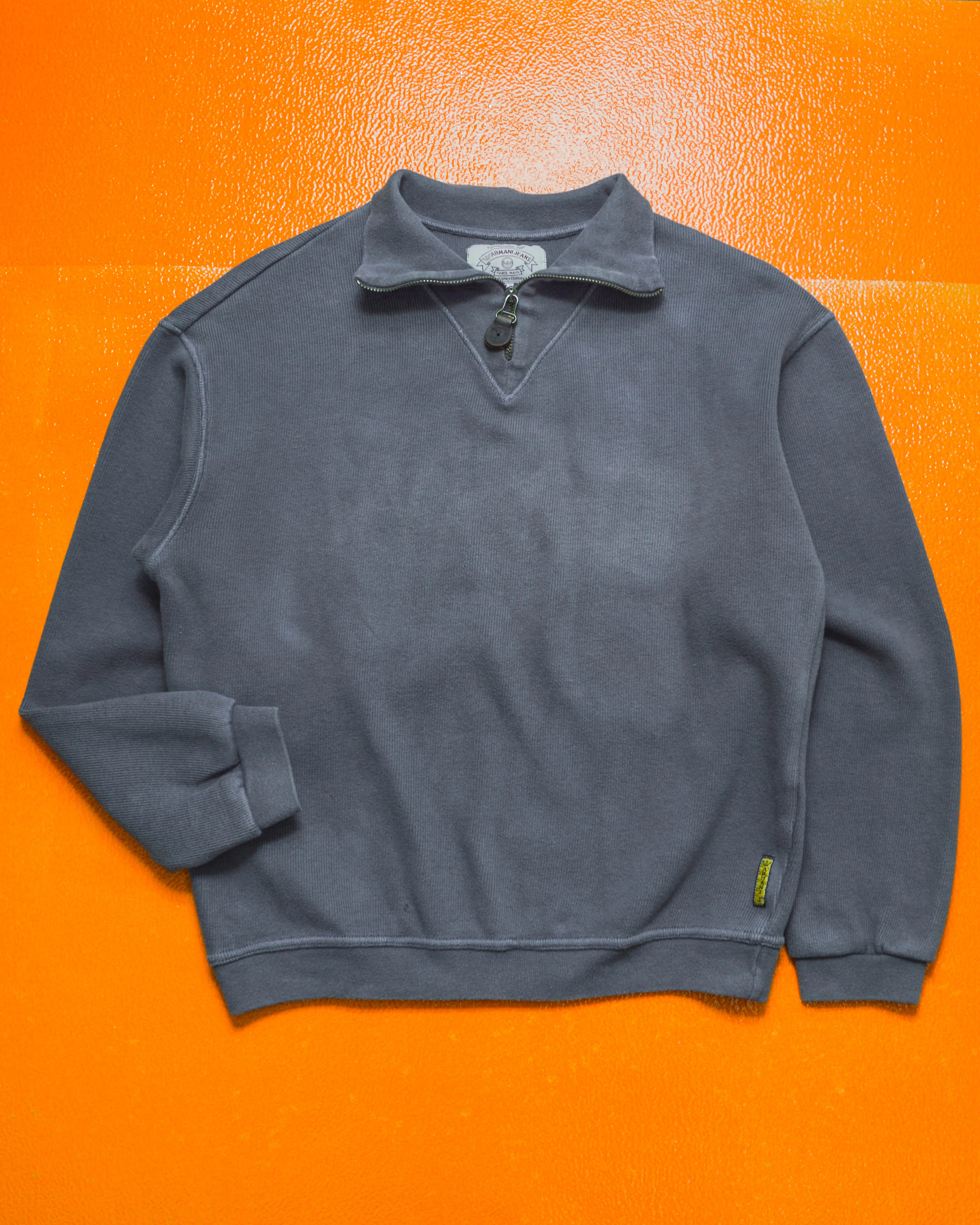 90s Grey Knit Quarterzip (~S~)