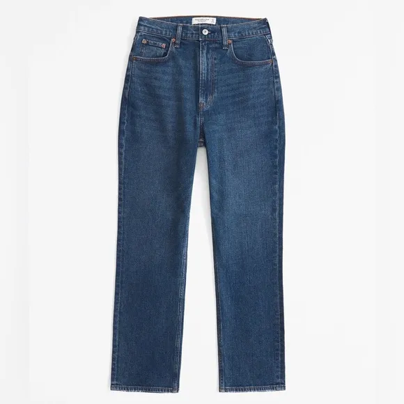 Abercrombie &amp; Fitch EUC Curve Love Ultra High Rise The Ankle Straight 33 / 16 R