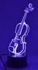 Acrylic Color Changing 3D Lamps - Violin