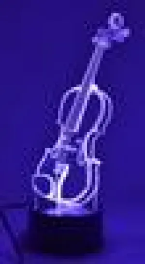 Acrylic Color Changing 3D Lamps - Violin