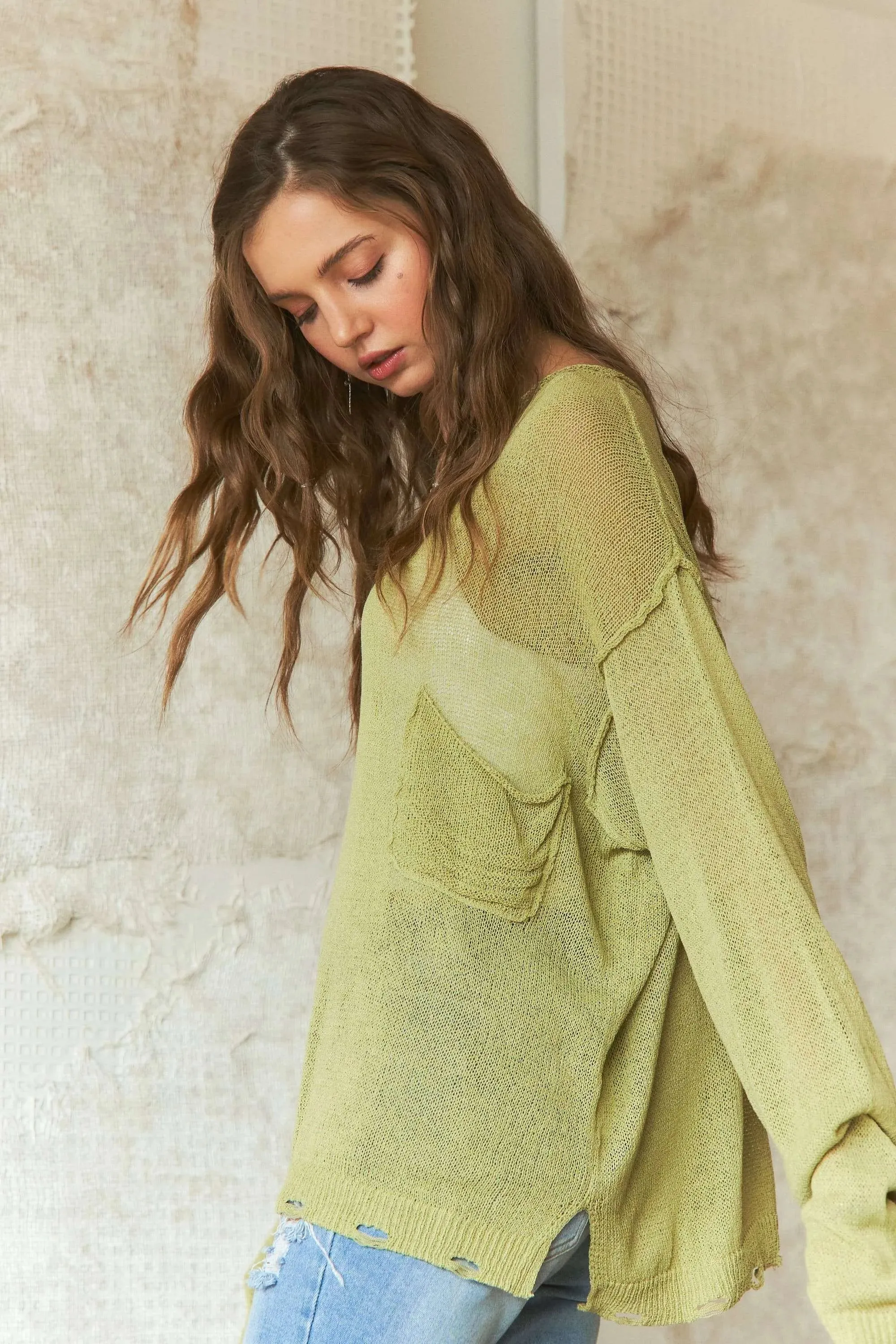 ADORA Vintage Edge Lightweight Sweater