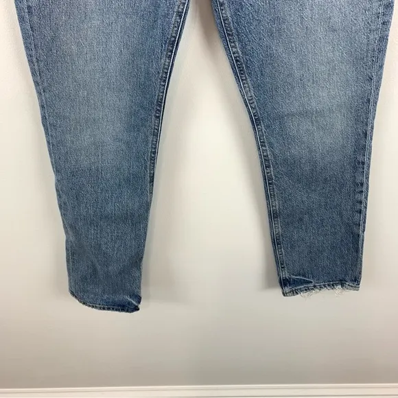 AGOLDE Riley Long High Rise Straight Jeans in Quiver Color Size 27