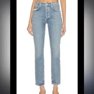 AGOLDE Riley Long High Rise Straight Jeans in Quiver Color Size 27