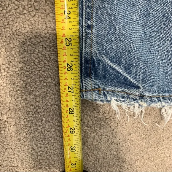 AGOLDE Riley Long High Rise Straight Jeans in Quiver Color Size 27