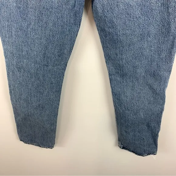 AGOLDE Riley Long High Rise Straight Jeans in Quiver Color Size 27