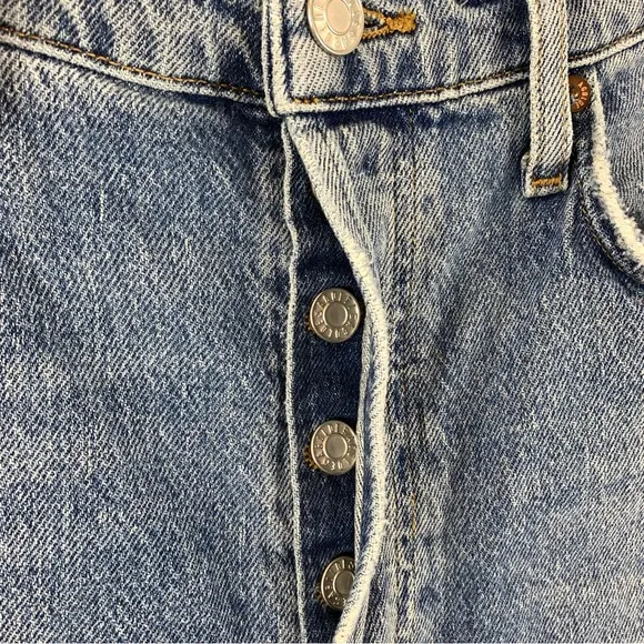 AGOLDE Riley Long High Rise Straight Jeans in Quiver Color Size 27