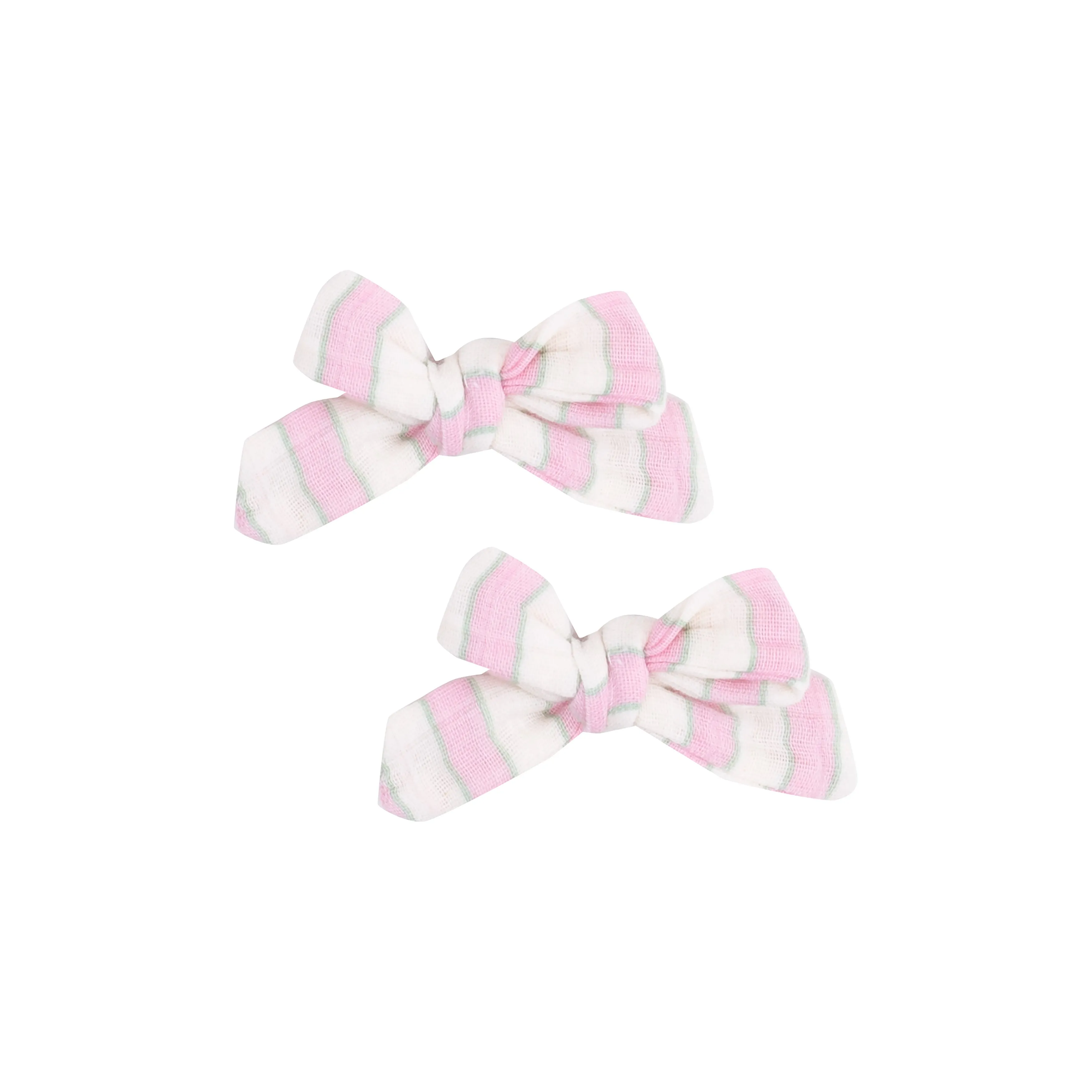 Angel Dear || Candy Stripe 2 Pack Hair Bow with clip