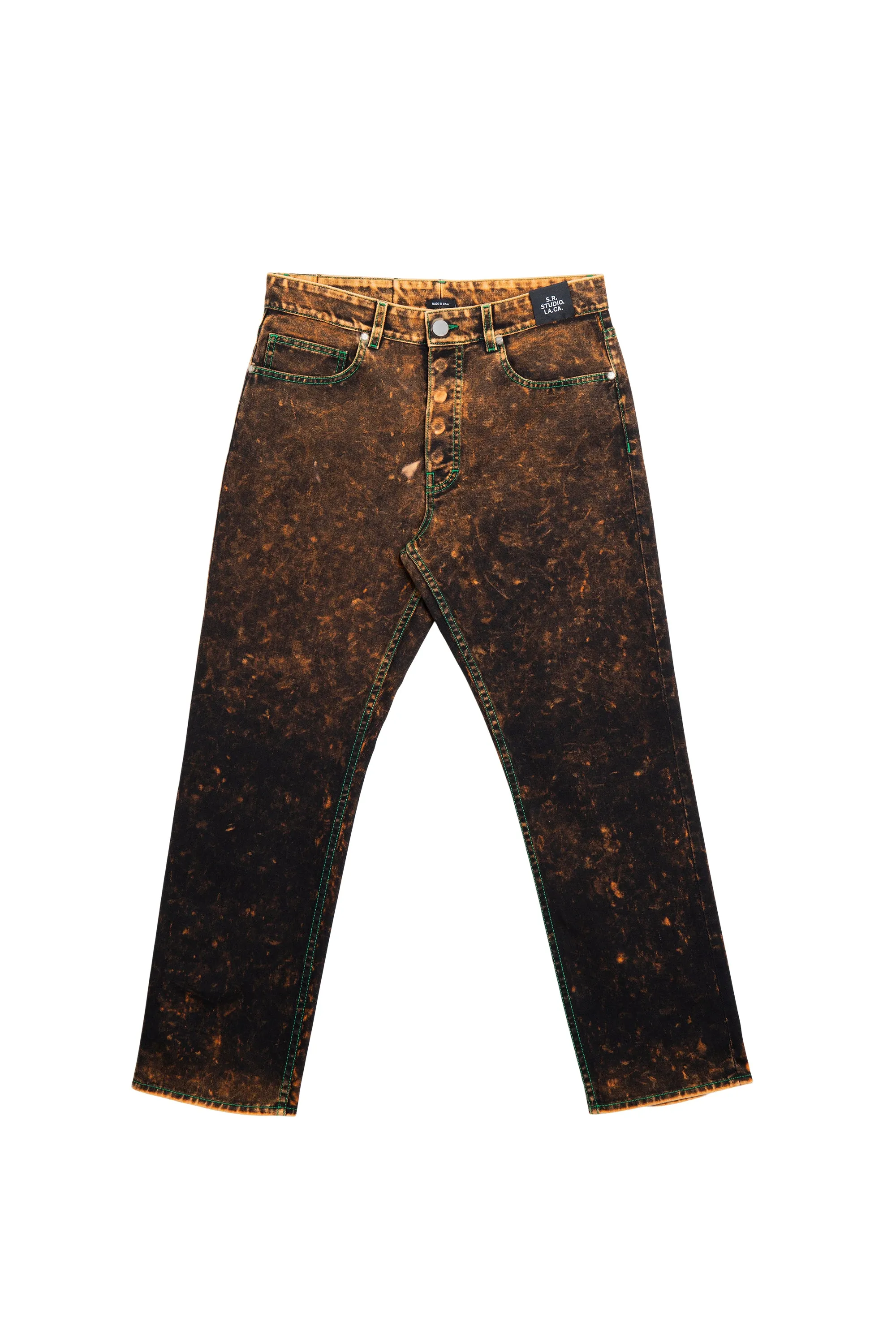 AP MEN'S C-JEAN WITH CONTRAST STITCHING AND IO WASH