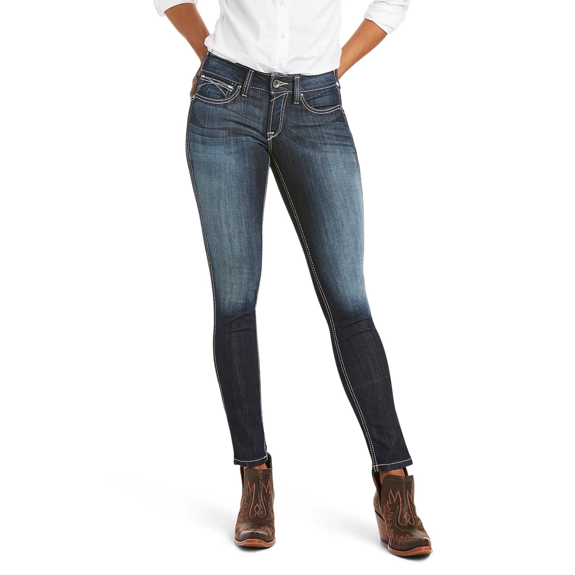 Ariat Womens Mid Rise Skinny Ella Jeans