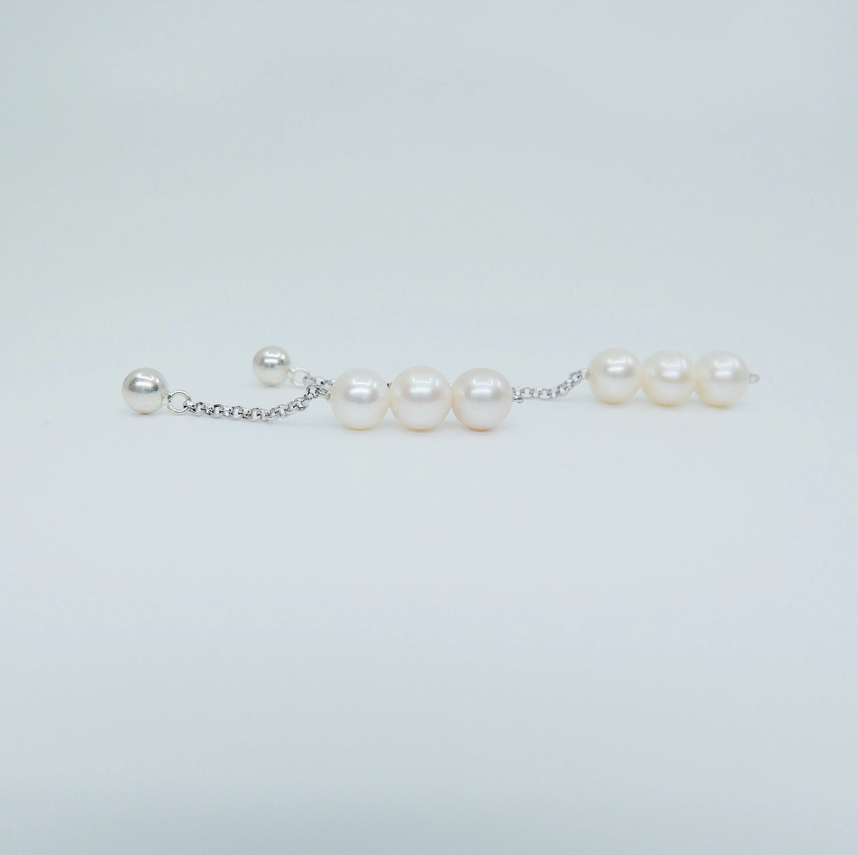 Asymmetrical Pearl Trio Earrings