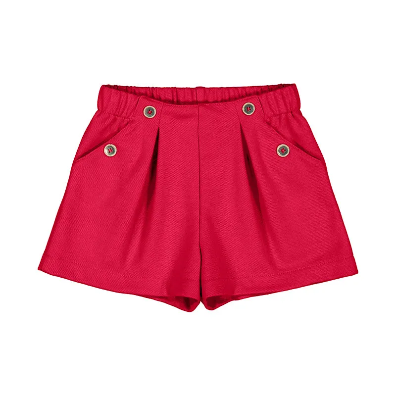 AW24 Mayoral - Long Sleeve top and Cherry Red Shorts Set