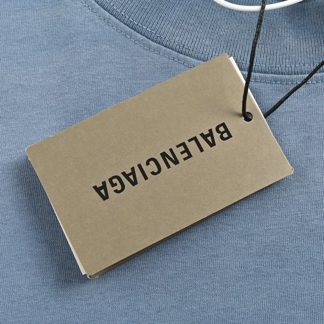 Balenciaga Flame Graphic T-Shirt (Blue)