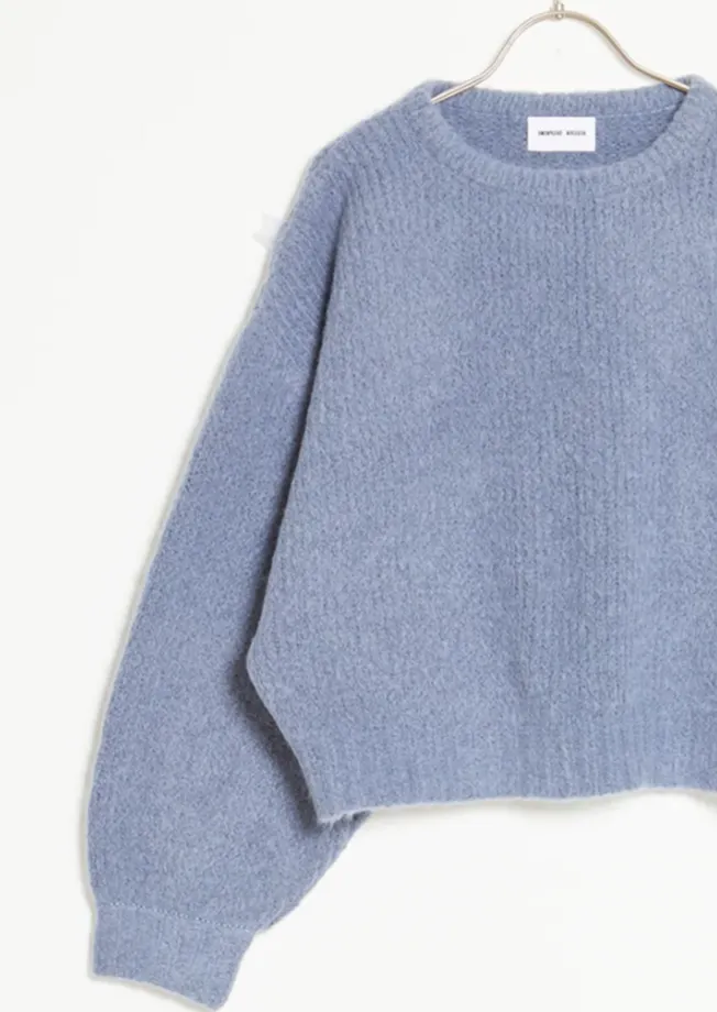 Balloon Sleeve Sweater,  Slate