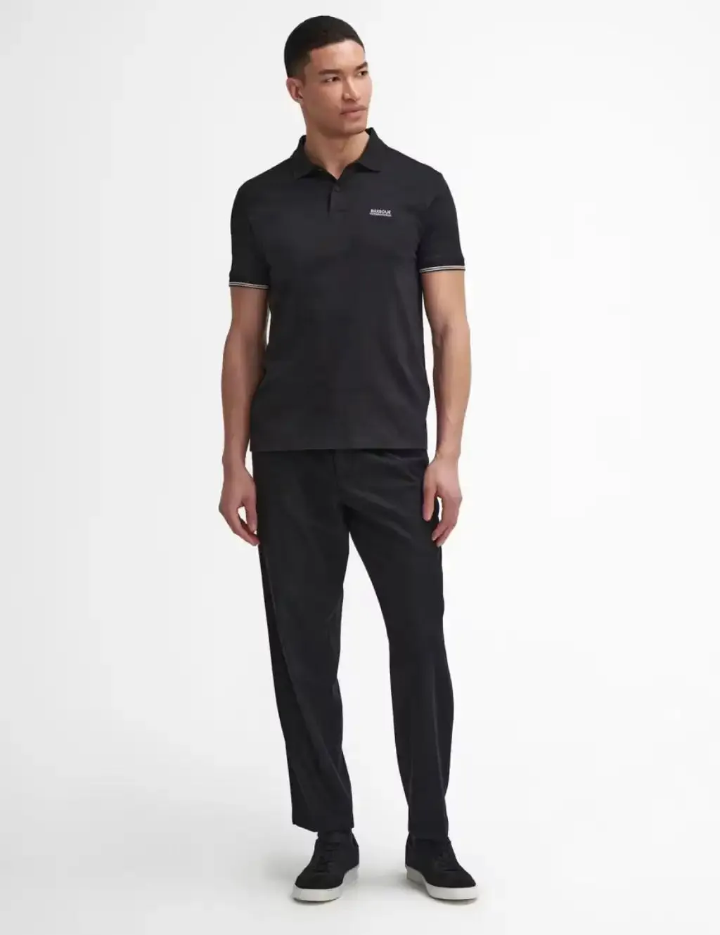 Barbour International Philip Tipped Polo Shirt Black
