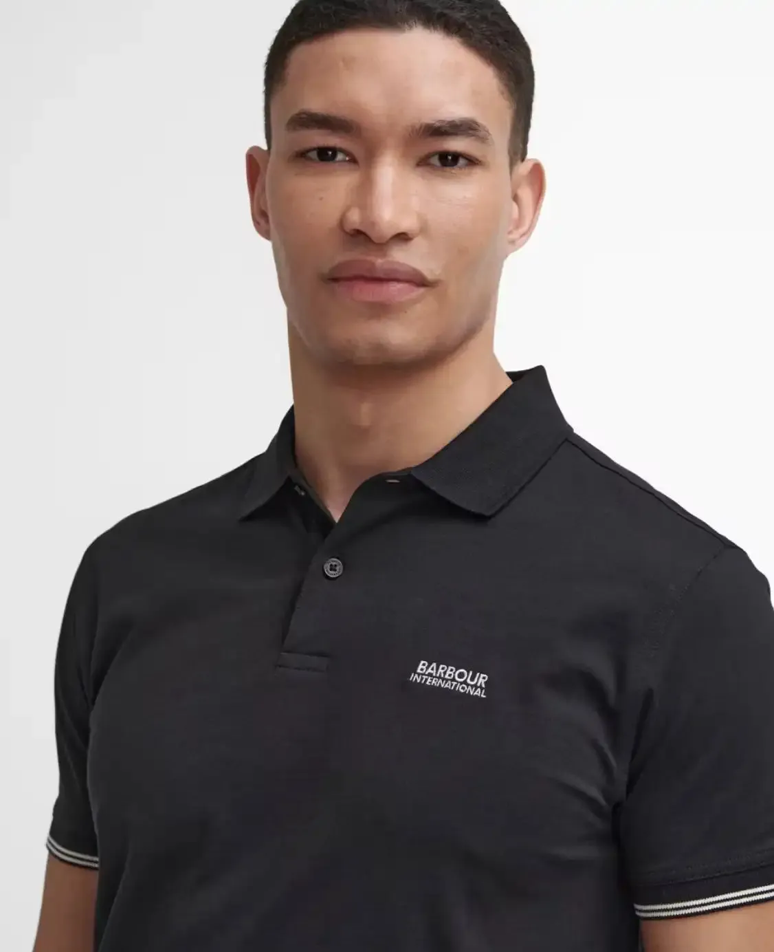 Barbour International Philip Tipped Polo Shirt Black