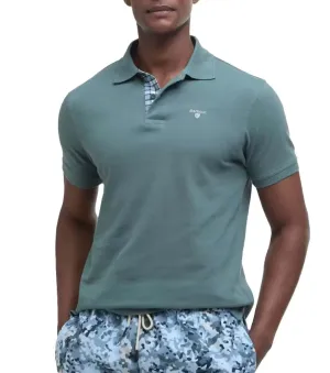 Barbour Mens Tartan Pique Polo Vintage Teal