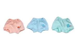 BelleGirl 100% Cotton Drawers Combo With Light Colour, Pack of 3