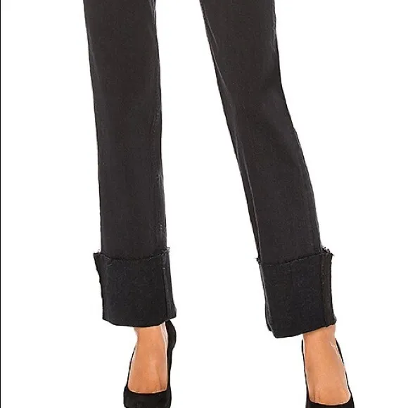 Berit High Rise Cuff Straight Leg JeansTRAVE