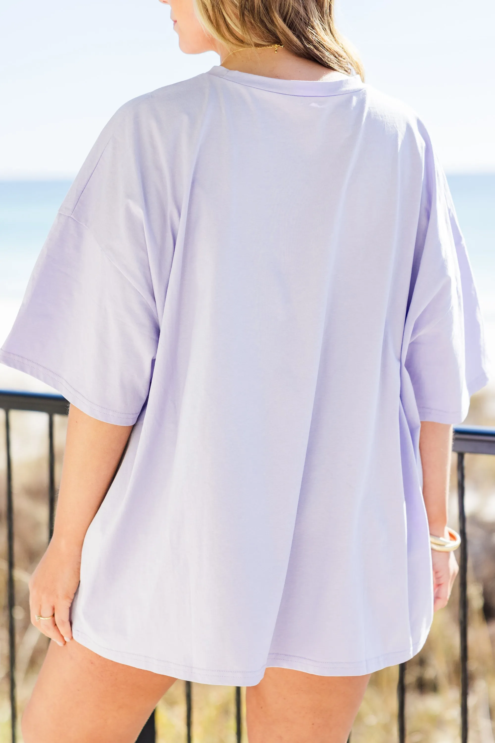 Beverly Hills Boyfriend Tee, Periwinkle