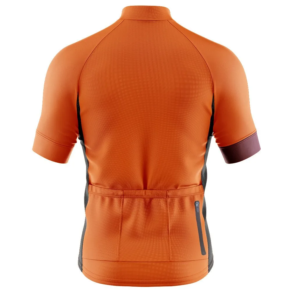 Big and Tall Mens Bezzie Orange Cycling Jersey