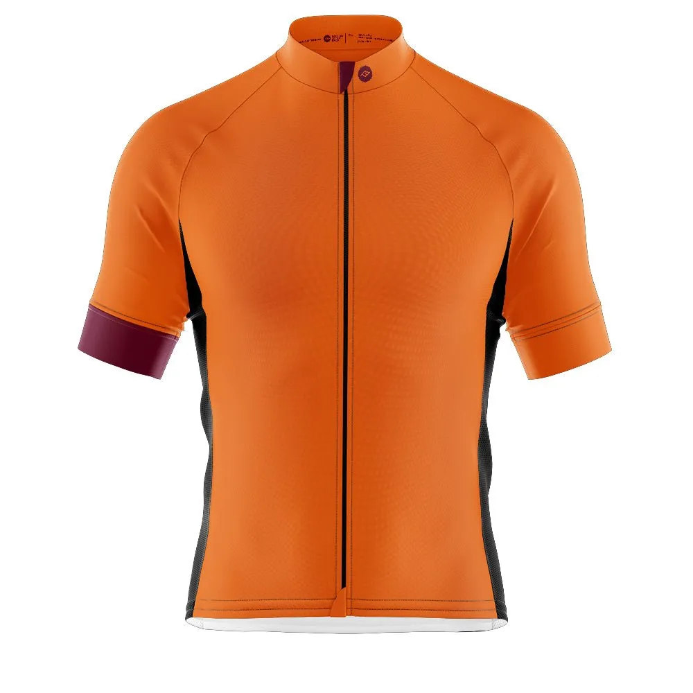 Big and Tall Mens Bezzie Orange Cycling Jersey