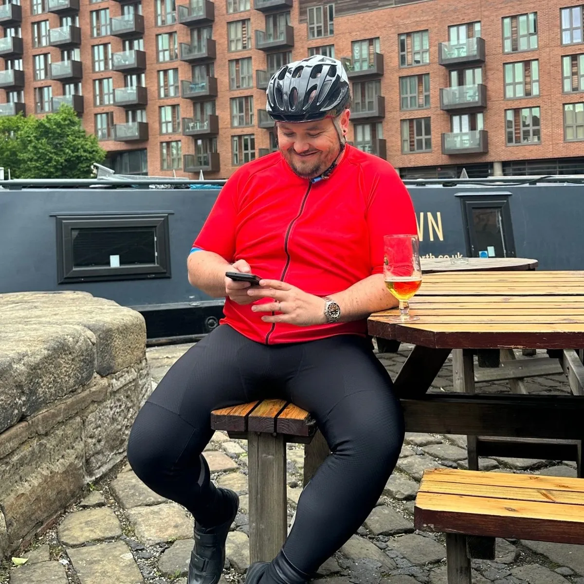 Big and Tall Mens Bezzie Red Cycling Jersey