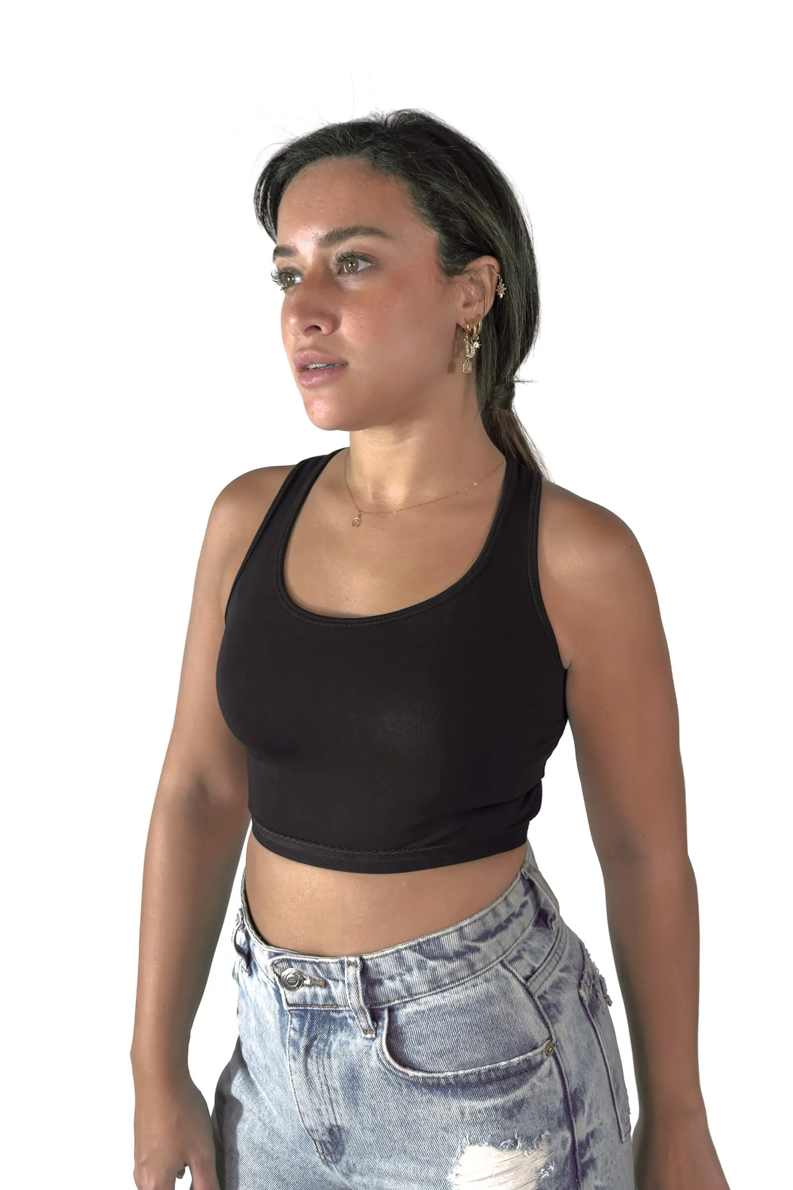 Black Jade Essential Crop Top