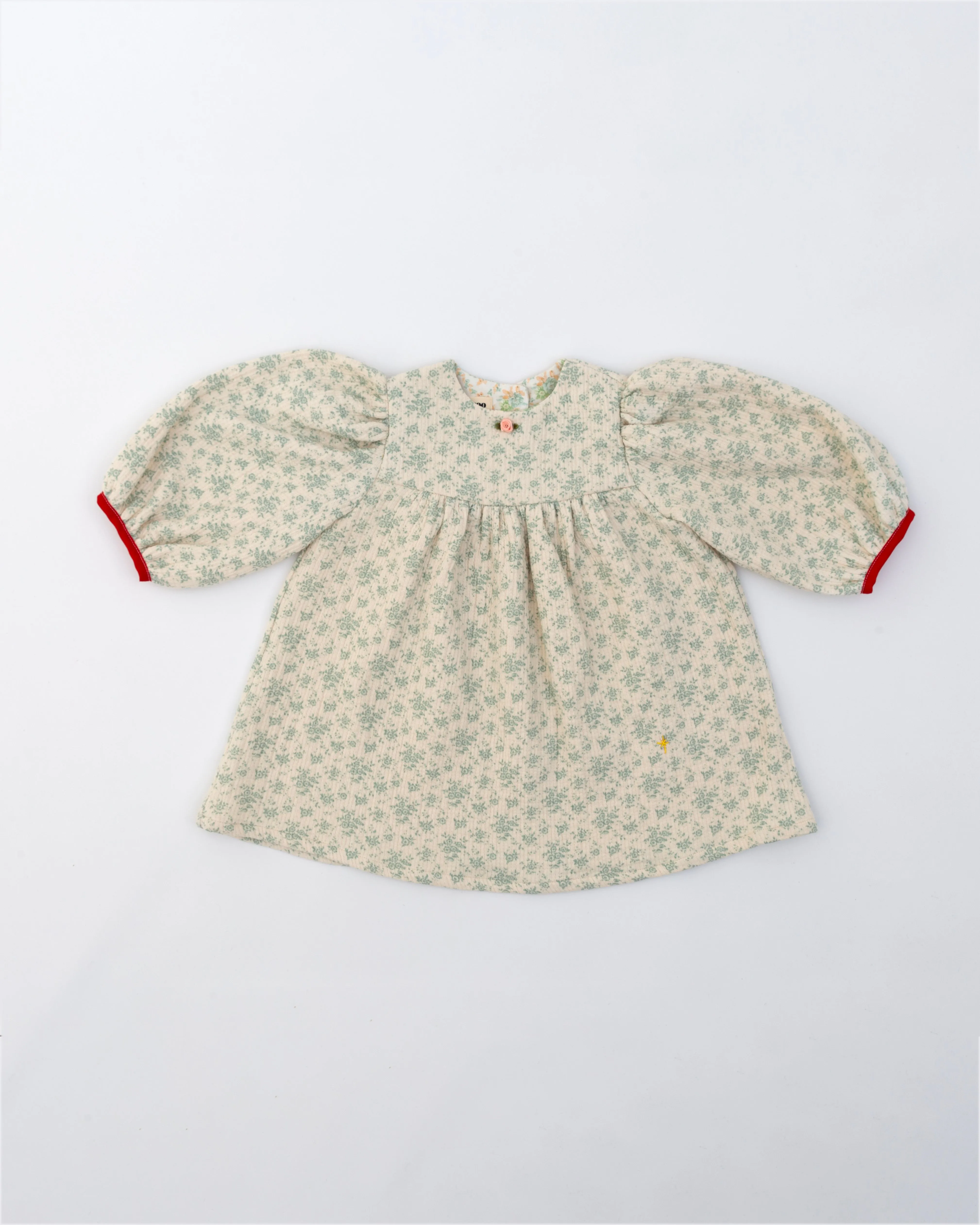 Blouson Dress- Blue Floral Tetra