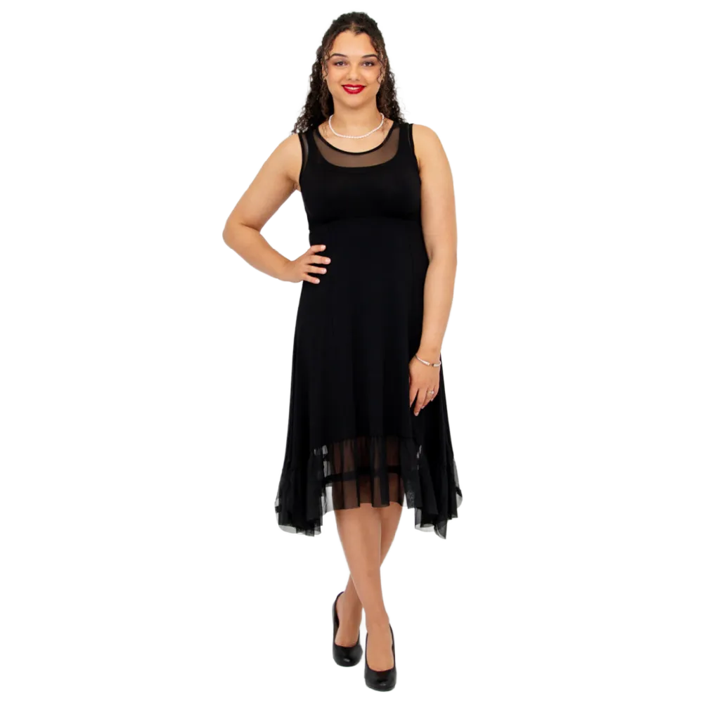 Blue Sky Danube Dress Black