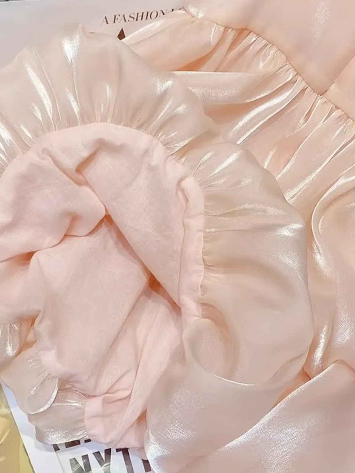Blush Bow Ruffle Dress