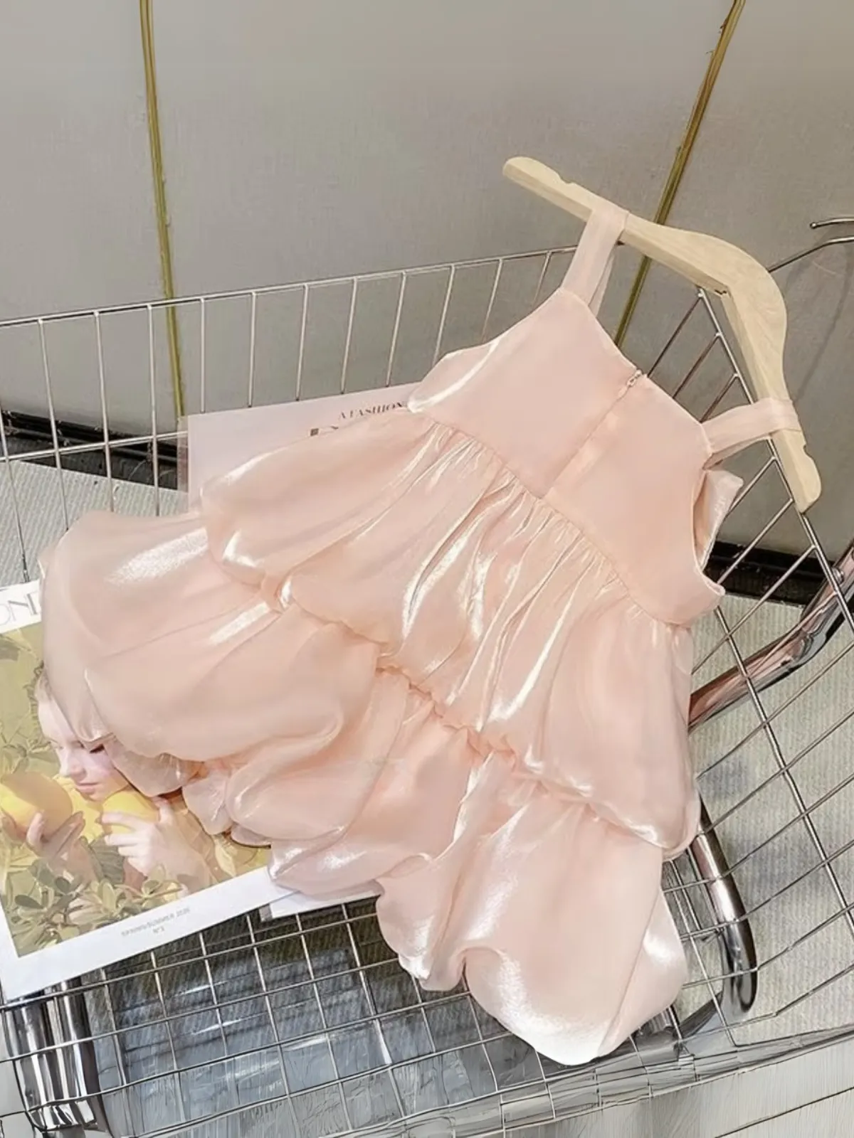 Blush Bow Ruffle Dress