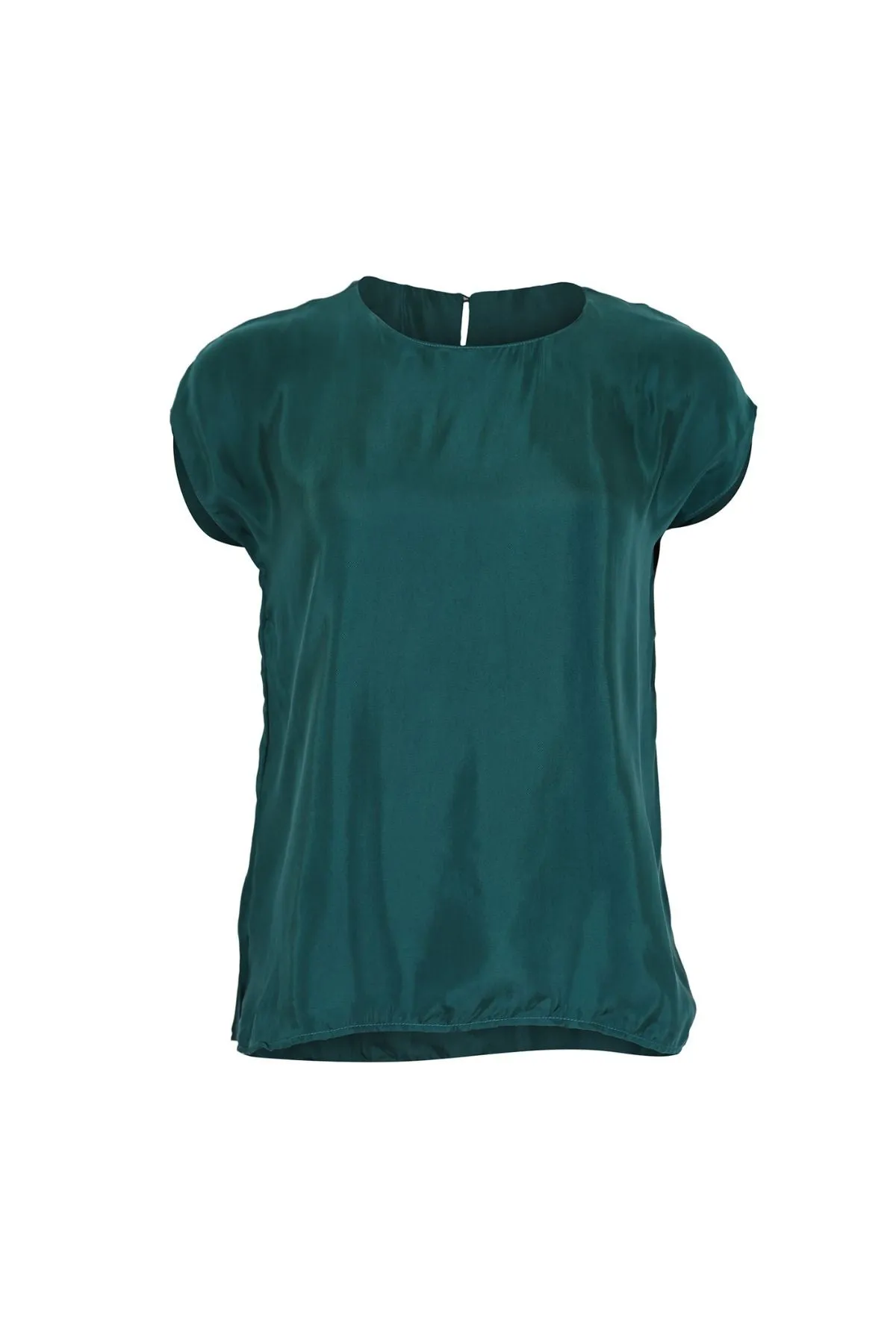Bordeaux Tee Teal In Cupro Twill