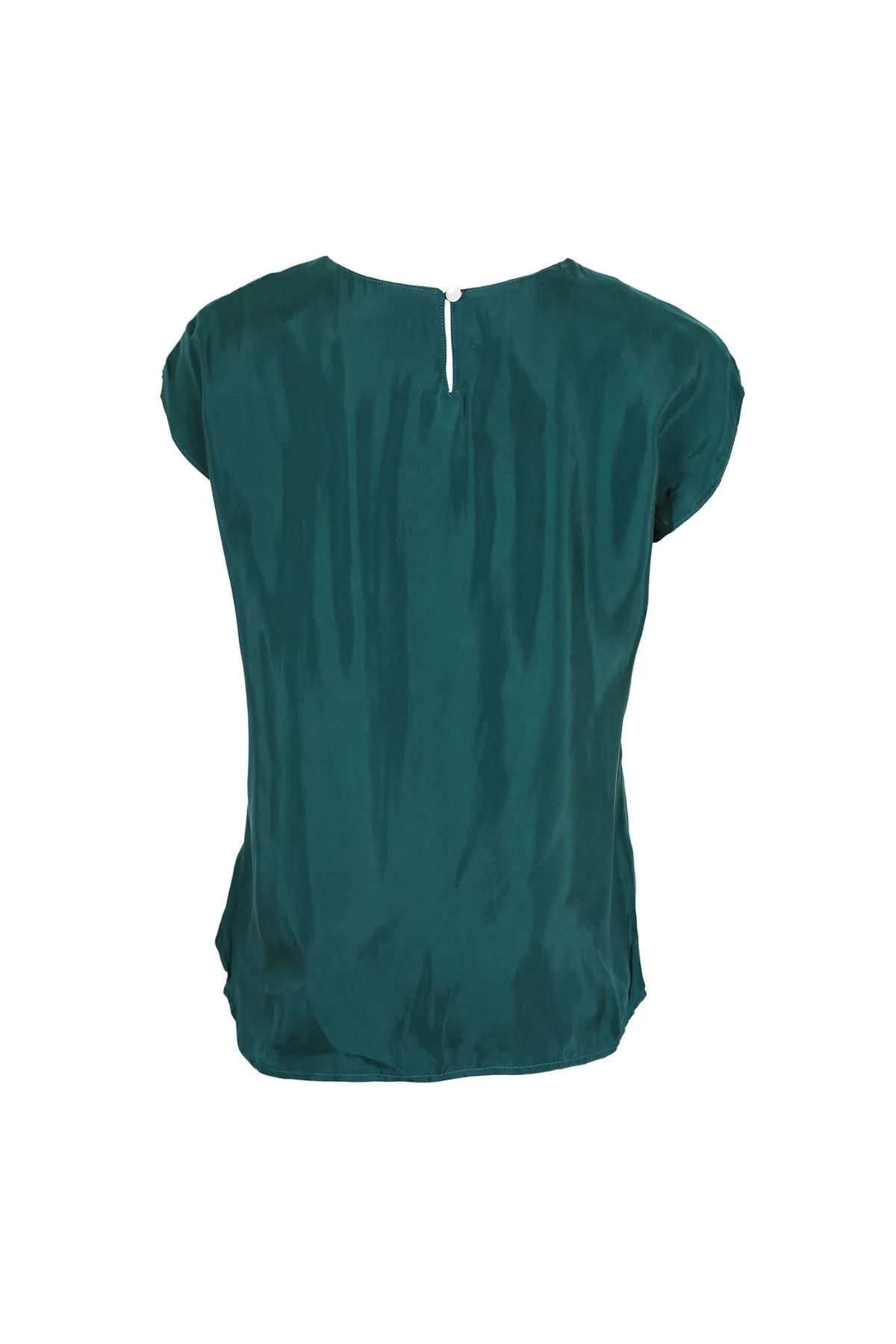 Bordeaux Tee Teal In Cupro Twill