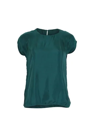 Bordeaux Tee Teal In Cupro Twill
