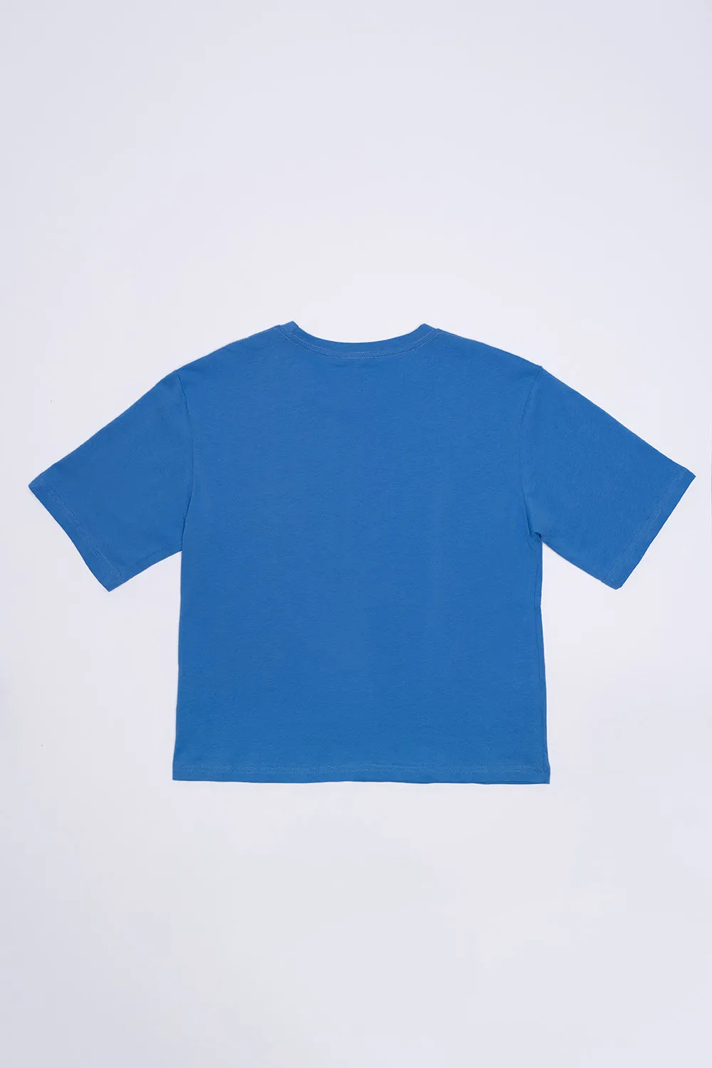 Boxy Fit Cotton TShirt - Navy