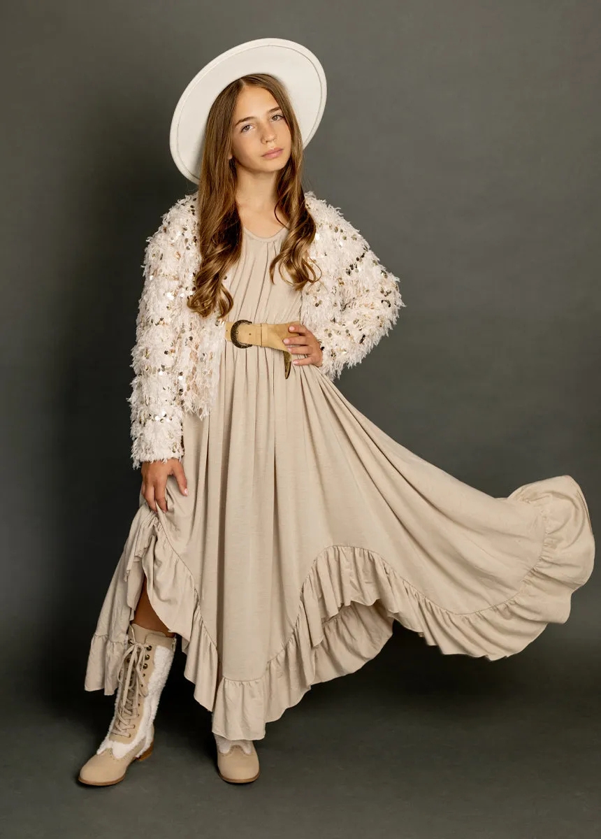 Braelyn Dress in Light Taupe