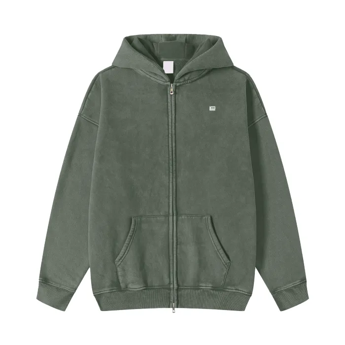 Brushed Fleece Zip Hoodie