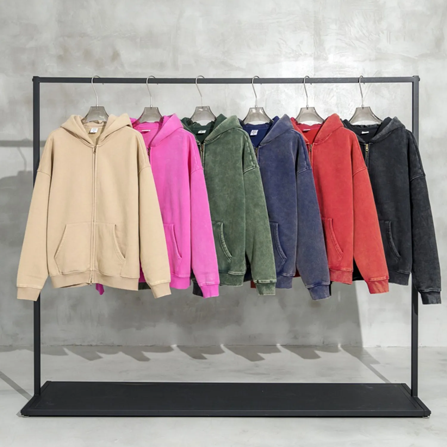 Brushed Fleece Zip Hoodie