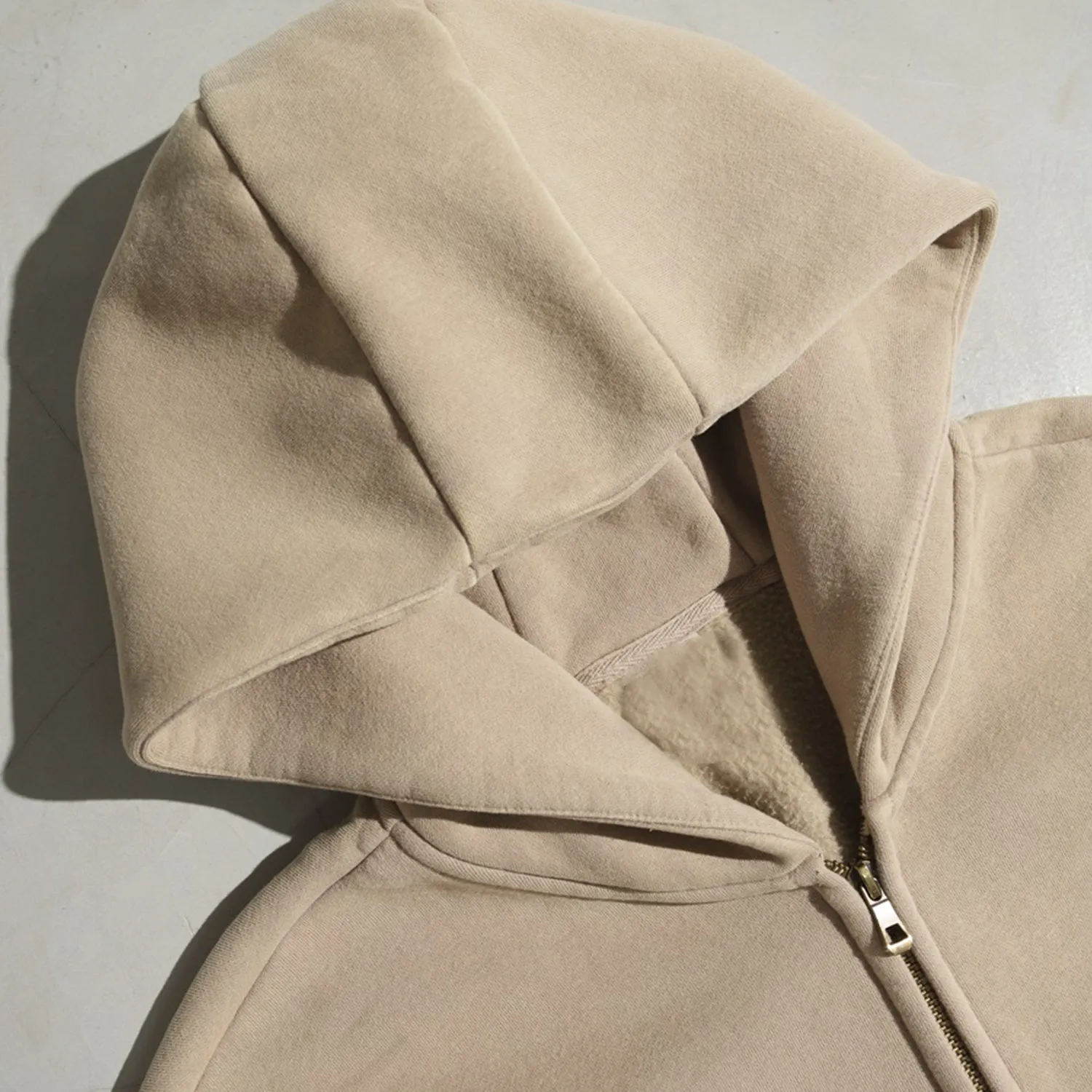 Brushed Fleece Zip Hoodie