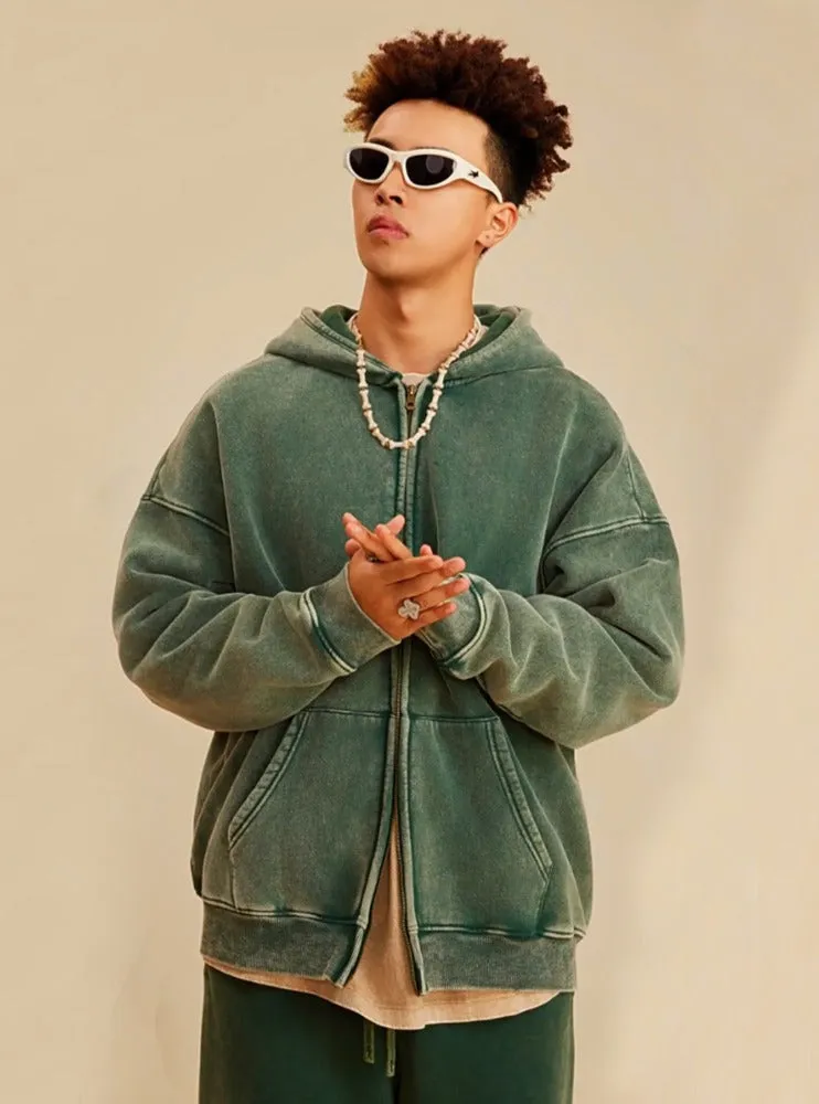 Brushed Fleece Zip Hoodie