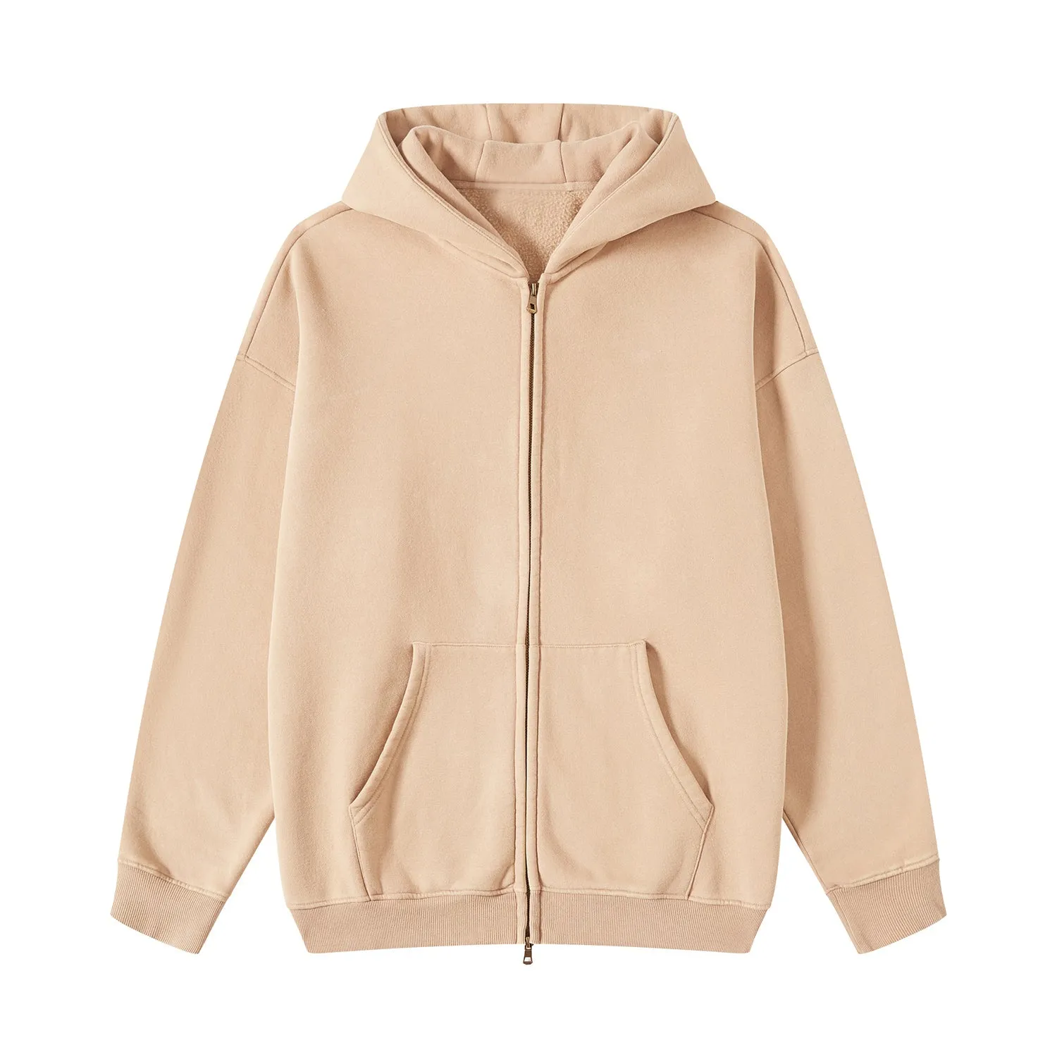 Brushed Fleece Zip Hoodie